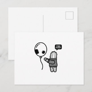 Funny Cactus Free Hugs Sarcastic Postcard