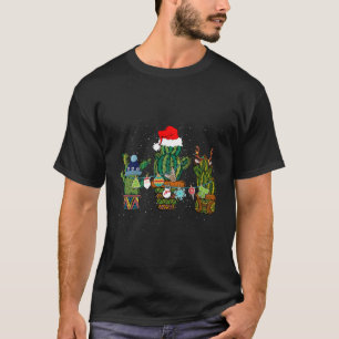 Funny Cactus Lights Santa Hat Sweater Xmas Tree Ch