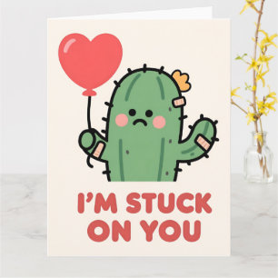 Funny Cactus Love Pun Valentine Card