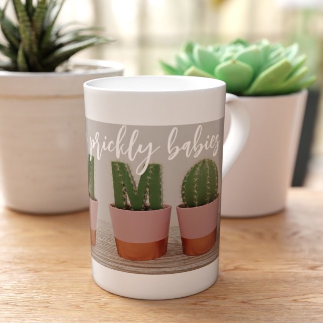 Funny Cactus Mum Quote Plant Lover Bone China Mug (If you love your plants like they're your children, then this is the mug for you)