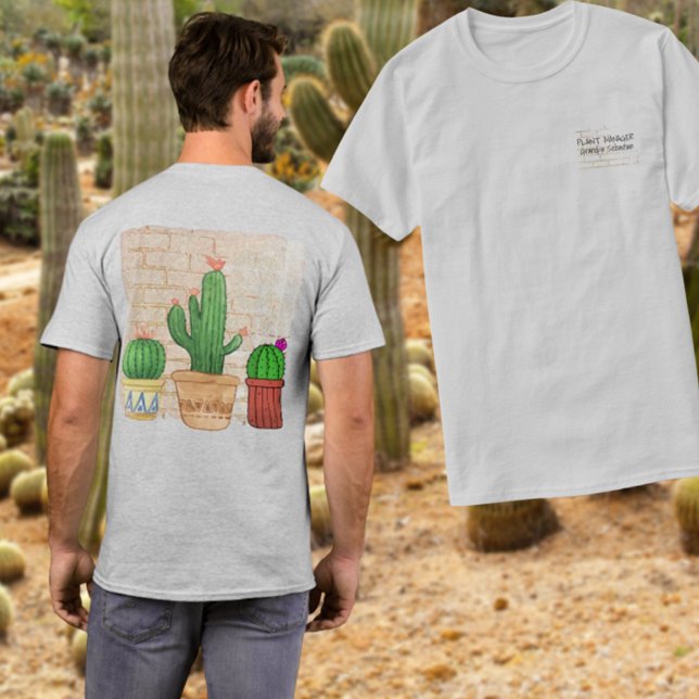 Funny Cactus Plant Manager Custom T-Shirt (Creator Uploaded)