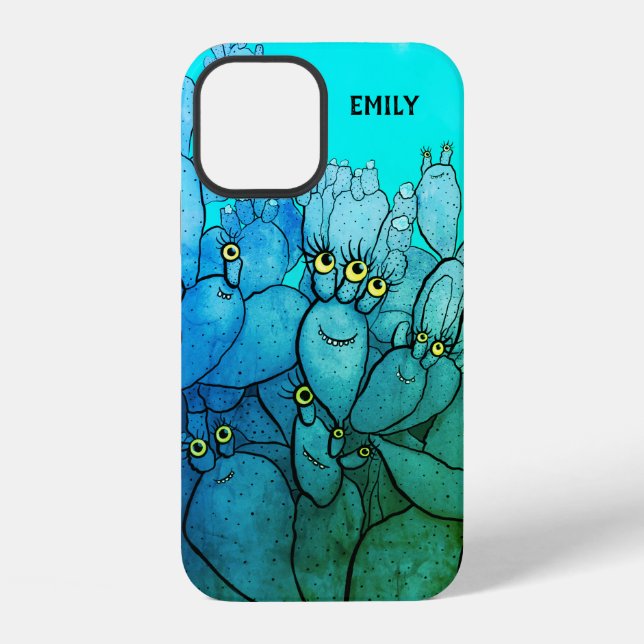 Funny Cactus Succulent Name iPhone Case (Back)