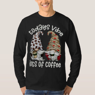 Funny Cafeteria Lots Of Coffee Gnomes T-Shirt