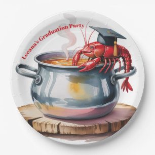 Funny Cajun Graduation Party Paper Plate