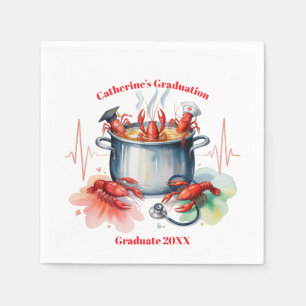 Funny Cajun Nurse Graduation Party Napkin
