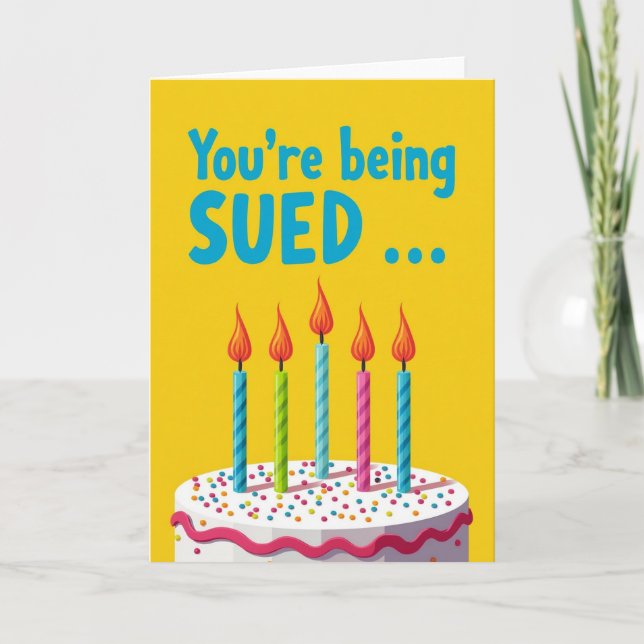 Funny Cake Birthday Card (Front)