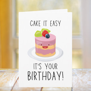 Funny Cake Birthday Card