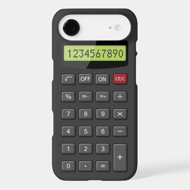 Funny Calculator Pattern Personalised Geeky Case-Mate iPhone Case (Back)
