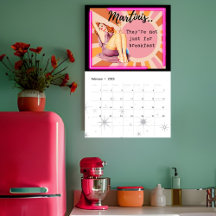 Funny Calendar For Her Gift Best Friend PinUp Girl