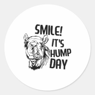 Funny Camel Smile! It's Hump Day Funny Hump Day  Classic Round Sticker