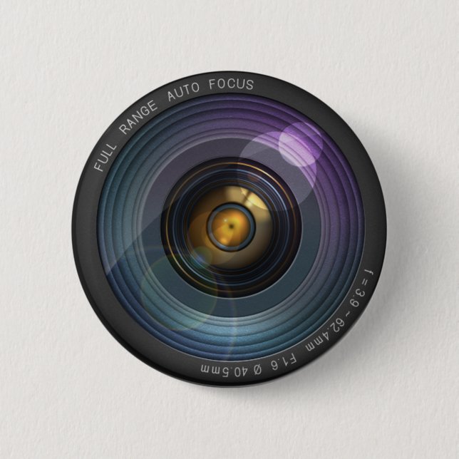 Funny Camera Lens Round 6 Cm Round Badge (Front)