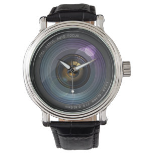 Funny Camera Lens Round Watch