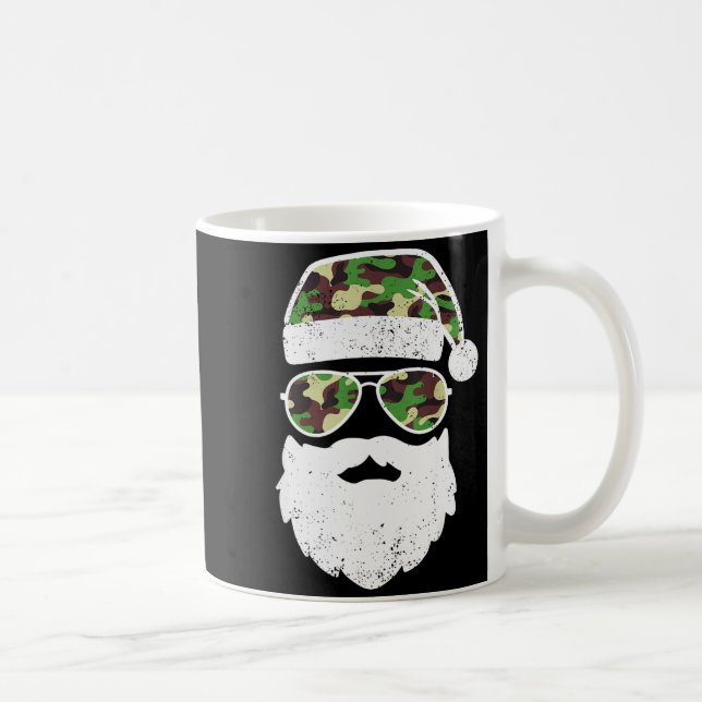 Funny Camo Christmas Pajama Funny Camo Matching Fa Coffee Mug (Right)