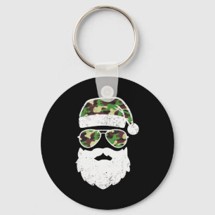 Funny Camo Christmas Pajama Funny Camo Matching Fa Key Ring