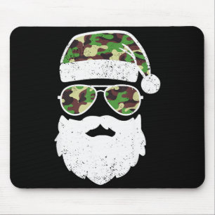 Funny Camo Christmas Pajama Funny Camo Matching Fa Mouse Pad