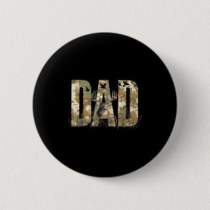Funny Camo Dad Hunting Camouflage Deer Father's Da 6 Cm Round Badge