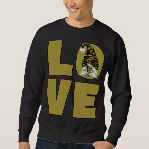 Funny Camo Gnome Grandpa Camouflage Veteran Dad Sweatshirt