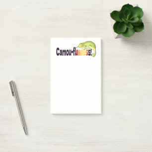 Funny Camou-flawless Chameleon Pun Post-it Notes
