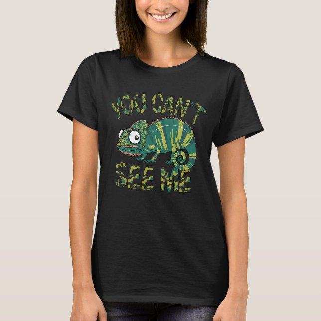 Funny Camouflage Chameleon T-Shirt (Front)