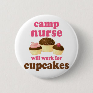 Funny Camp Nurse 6 Cm Round Badge
