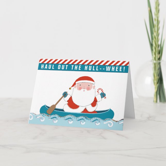 funny camper Christmas Holiday Card (Front)