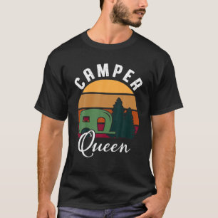 Funny Camper Queen RV Popup Camping Hiking Outdoor T-Shirt