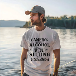 Funny camper slogan camping drinking sayings T-Shirt