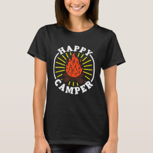Funny Camper T Happy Camping Lover Camp Campfire T-Shirt