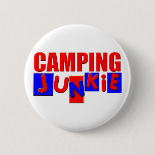 Funny Camping 6 Cm Round Badge