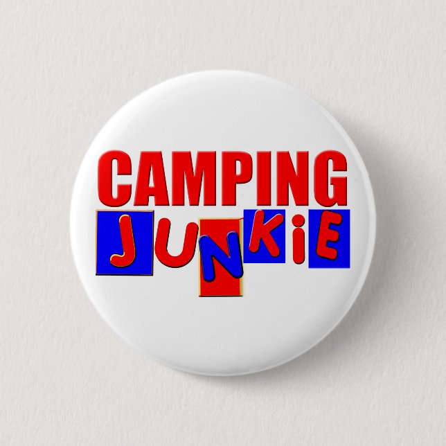 Funny Camping 6 Cm Round Badge (Front)