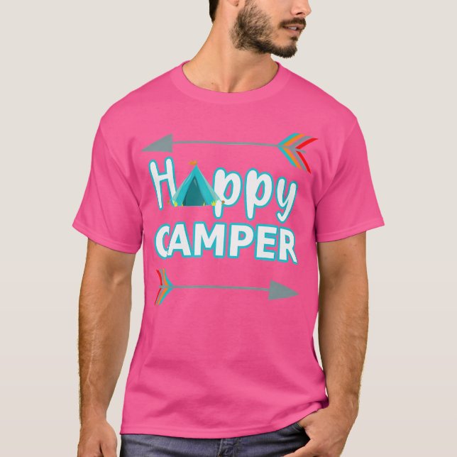 Funny Camping Camper Campfire Adventure Hiking T-Shirt (Front)
