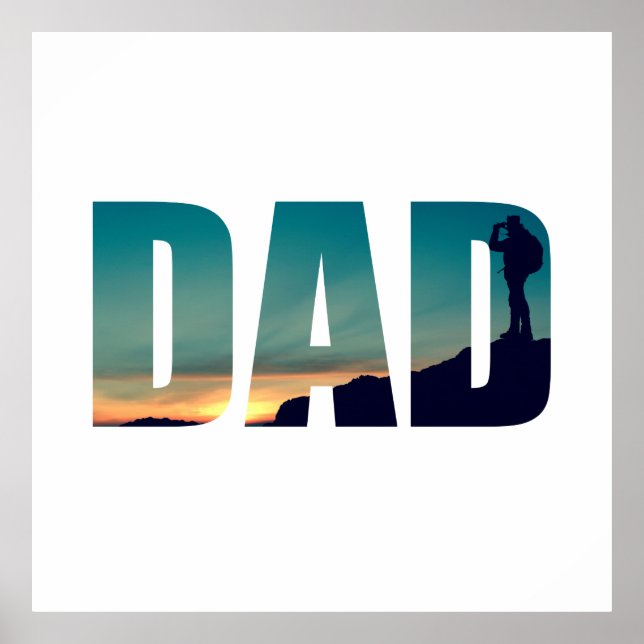 Funny camping camper hiking hiker dad poster (Front)