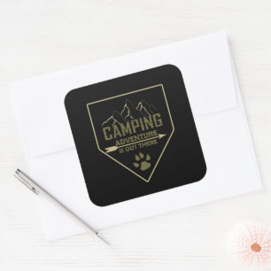 Funny camping camper sayings for campers square sticker