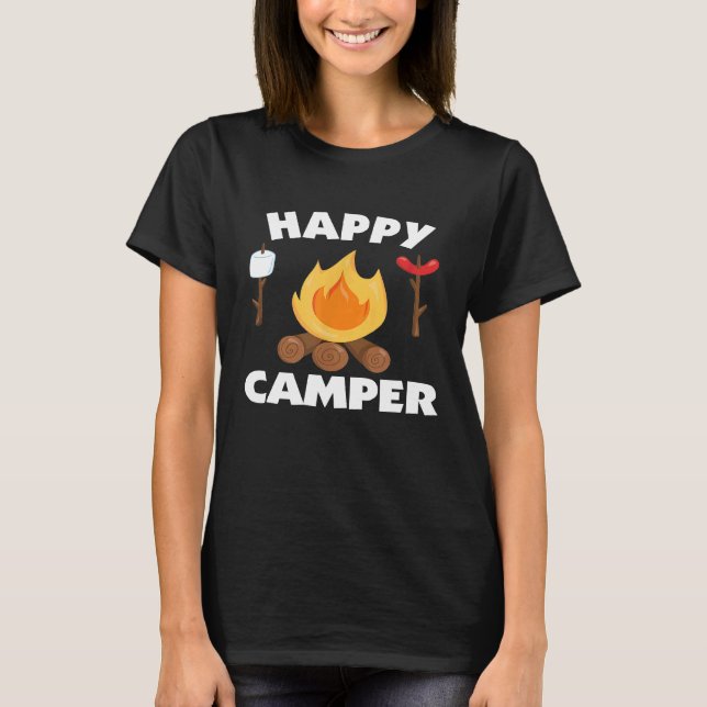 Funny Camping Campfire Adventure Hiking T-Shirt (Front)