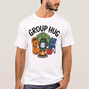 Funny Camping Campfire Group Hug T-Shirt