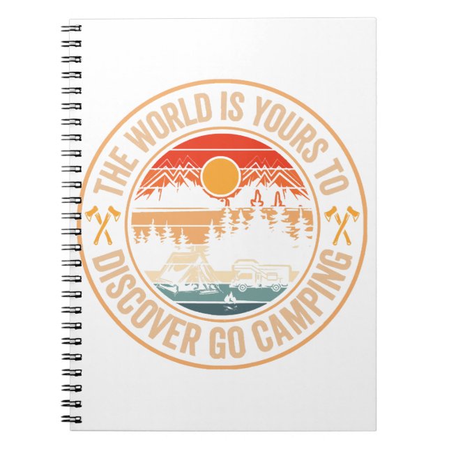 Funny Camping Campfire Smores Quote Notebook (Front)
