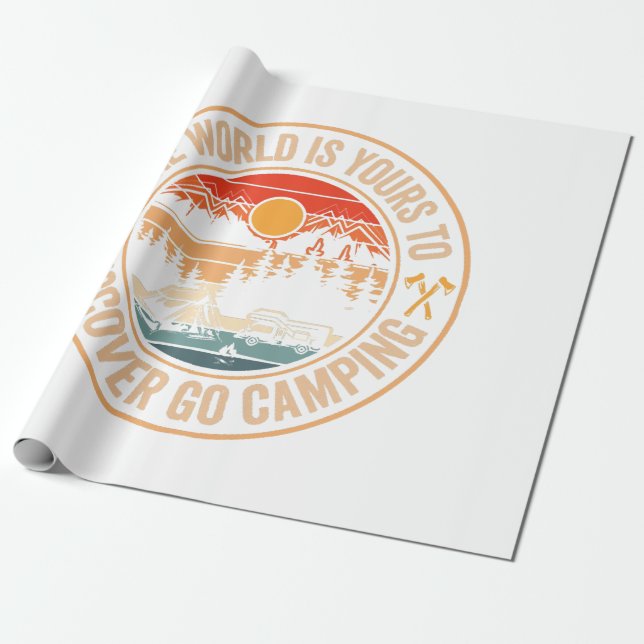 Funny Camping Campfire Smores Quote Wrapping Paper (Unrolled)