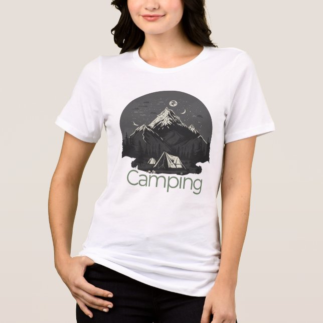 Funny camping, camping idea, explore more  Tri-Blend shirt (Front)