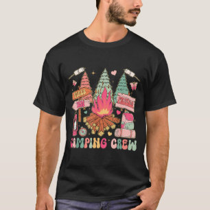 Funny camping crew campfire matching family summer T-Shirt