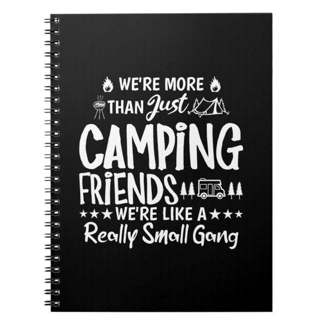 Funny Camping Friends Small Gang Gift Notebook (Front)