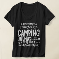 Funny Camping Friends Small Gang Women's V-Neck