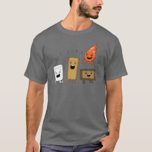 Funny Camping Gift Campfire Smores Camper Outrs re T-Shirt