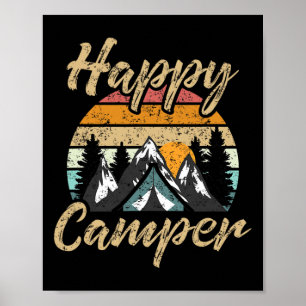 Funny Camping Hiking Lover Present Happy Camper Gi Poster