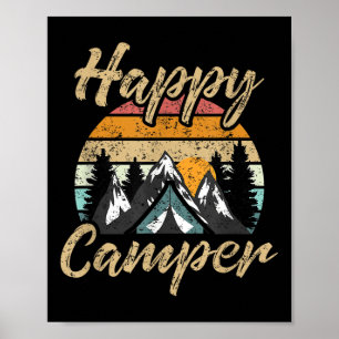 Funny Camping Hiking Lover Present Happy Camper Gi Poster
