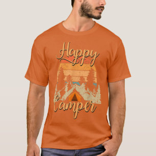 Funny Camping Hiking Lover Present Happy Camper Gi T-Shirt