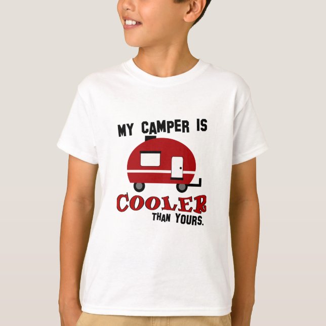 Funny Camping Kids T-Shirt (Front)