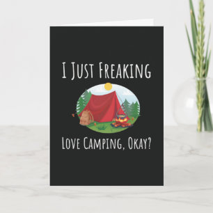 Funny Camping Lover Cards Camper Outdoors Campfire