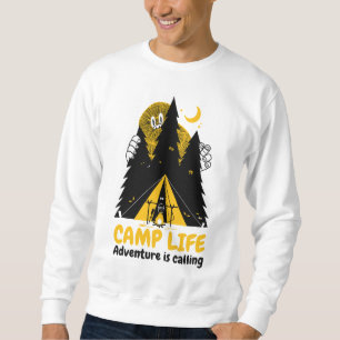 Funny Camping Monster – Camp Life Adventure Sweatshirt