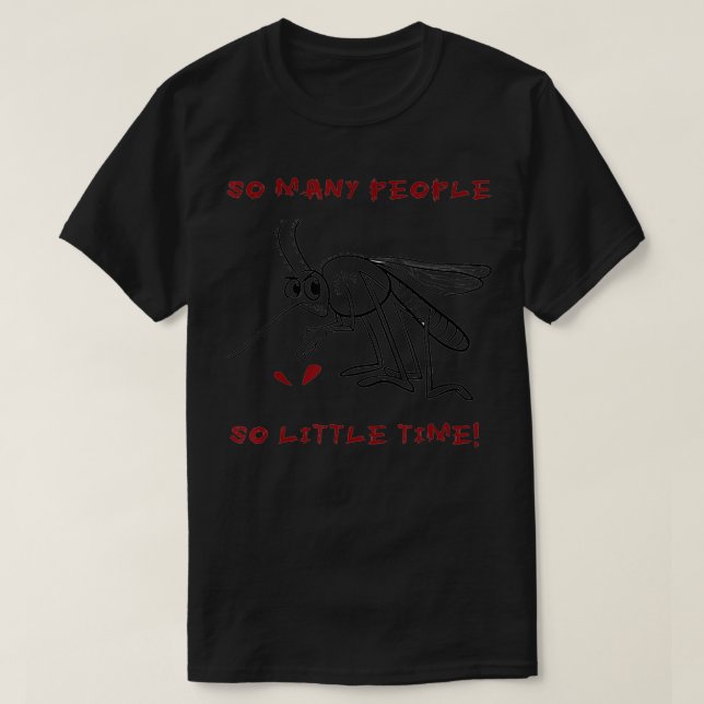 Funny Camping Mosquito Bite  T-Shirt (Design Front)