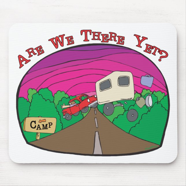Funny Camping Mouse Pad (Front)